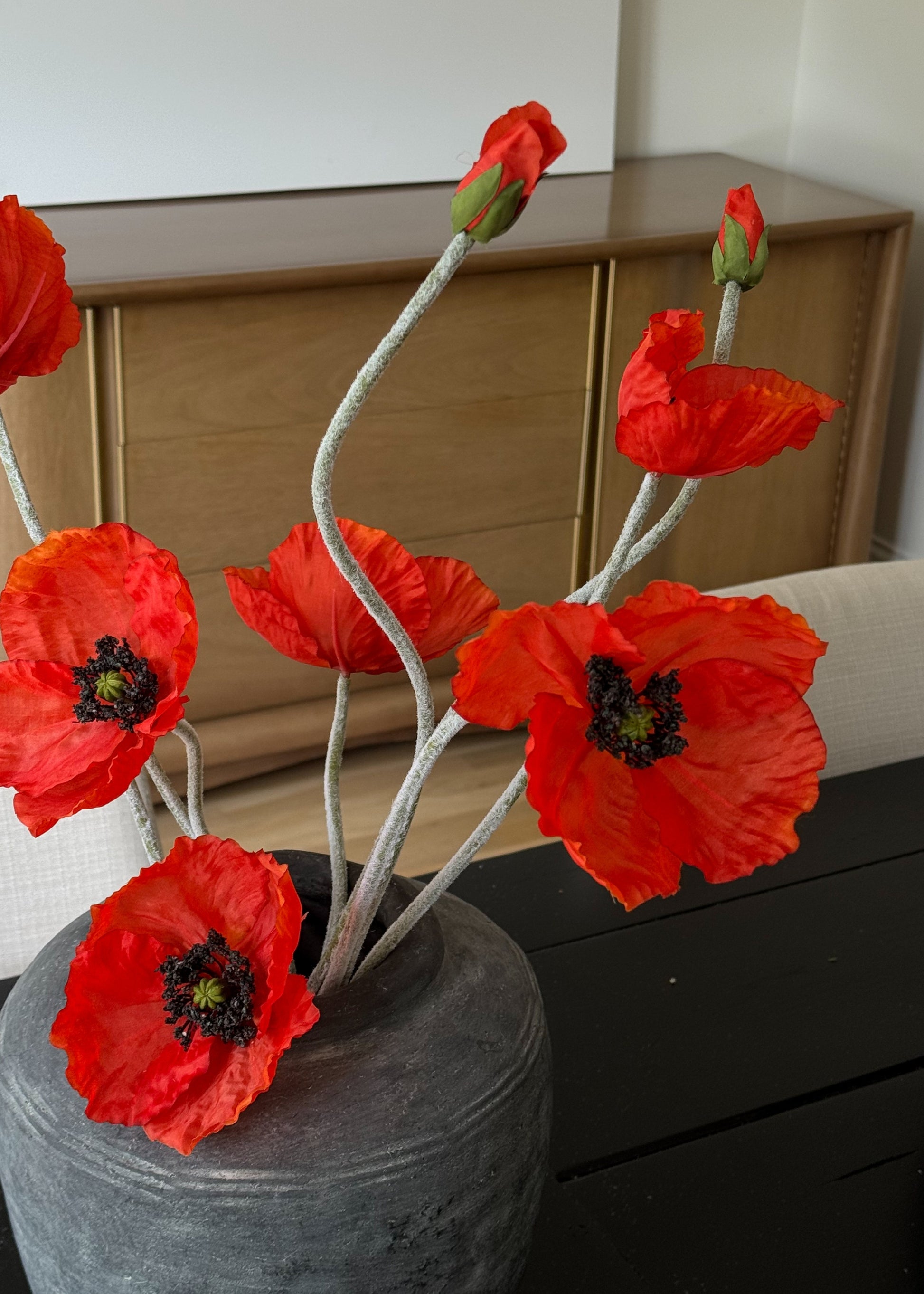 potted poppy plants for sale 29" Poppy Flower Spray: Orange