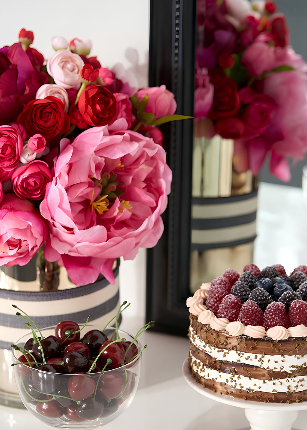 ranunculus and peony flower arrangement
