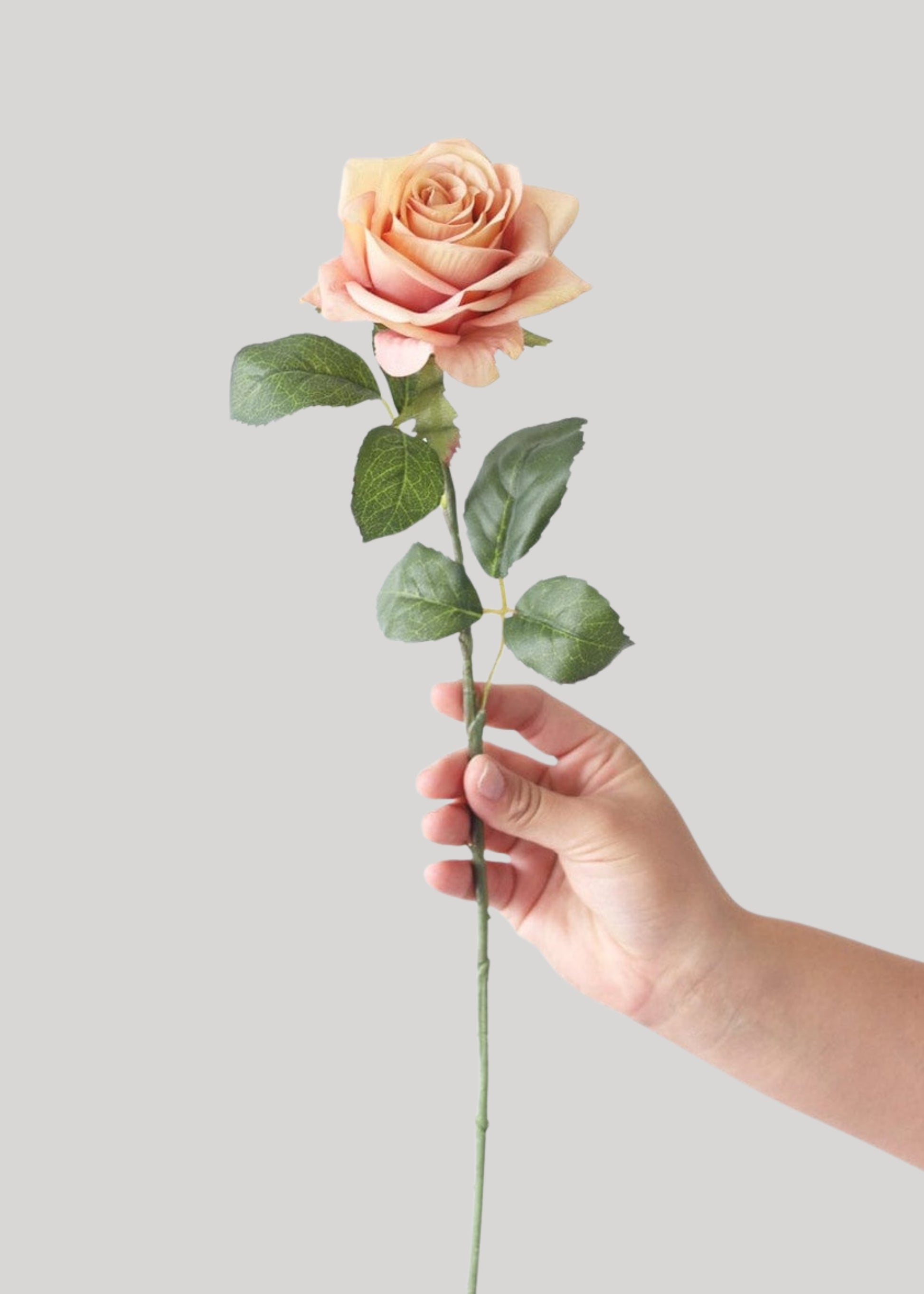 Fake Roses Pink Mauve Artificial Rose Flower Stem