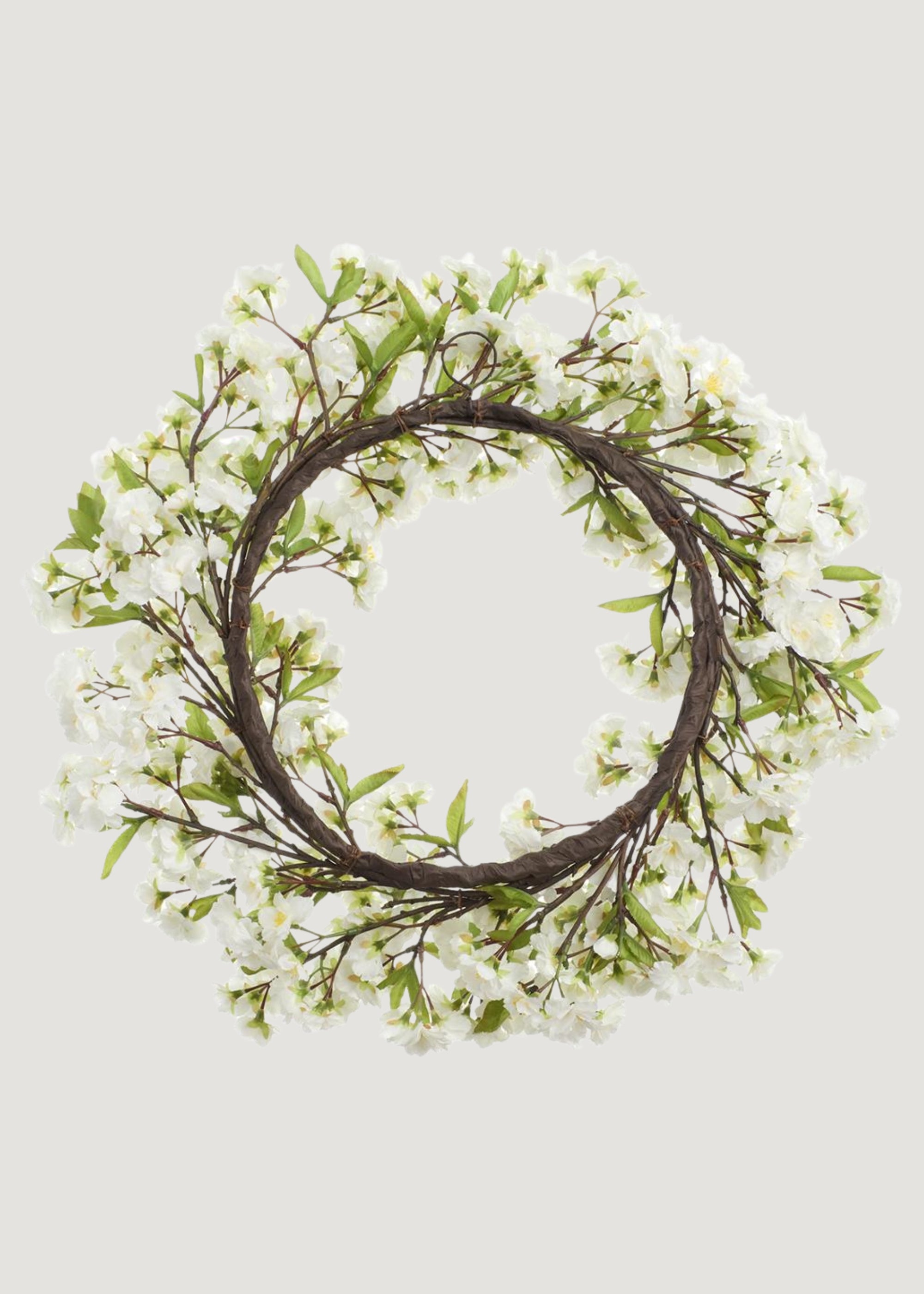 Back of Fake Cherry Blossom Wreath