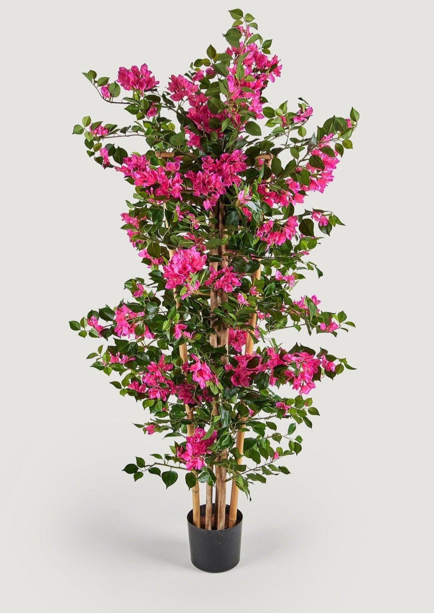 Luxury Faux Flowers Pink Bougainvillea Blooming Trellis in Pot  at afloral