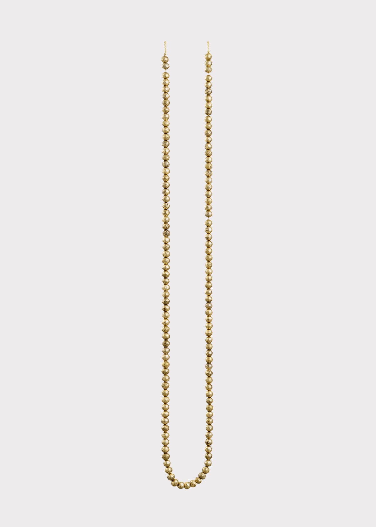 72" Natural Wood Bead Garland in Antique Gold 