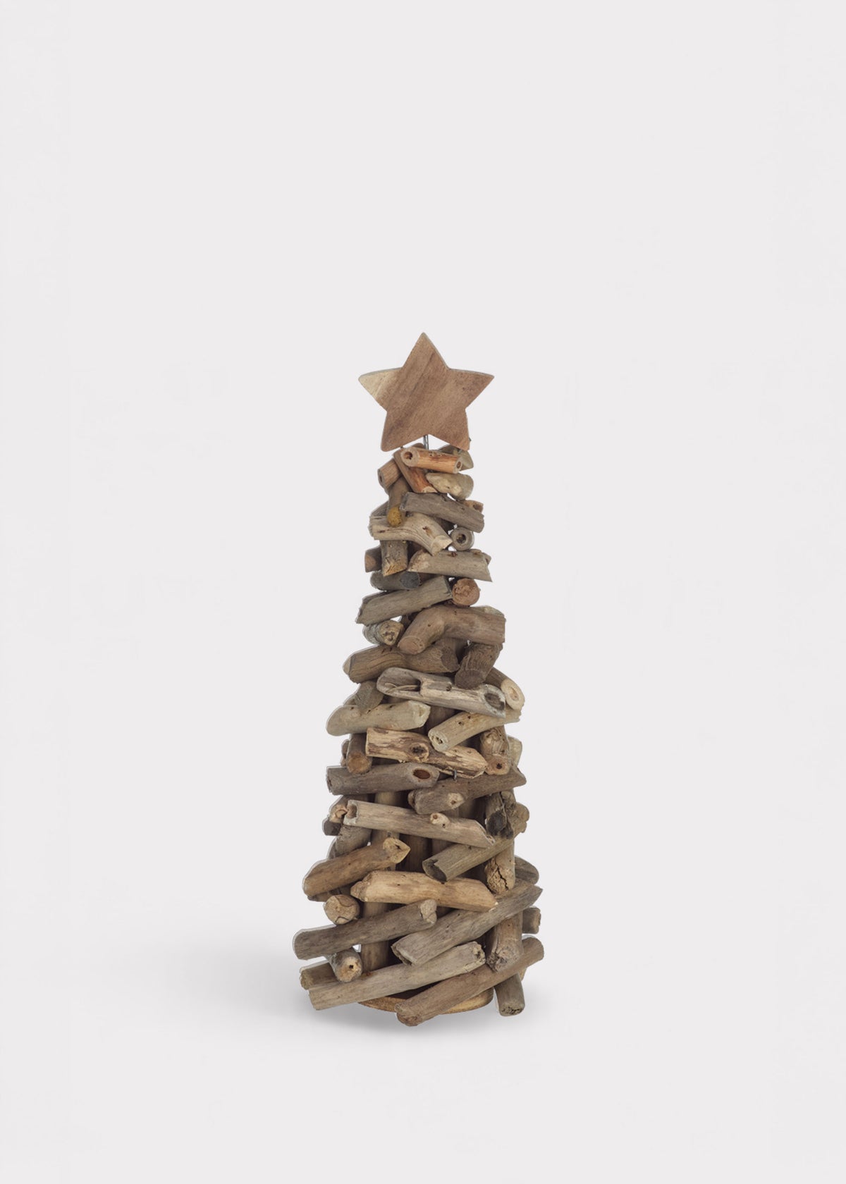 Natural Driftwood Holiday Tabletop Tree with Star Accent 