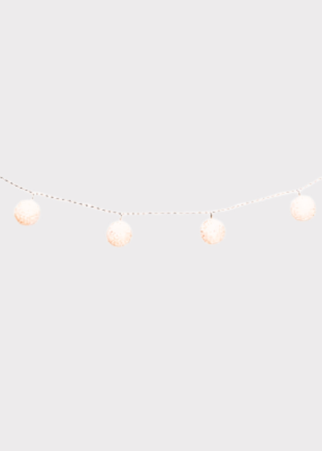 Pre-Lit Ball Ornament Garland with White Lights 