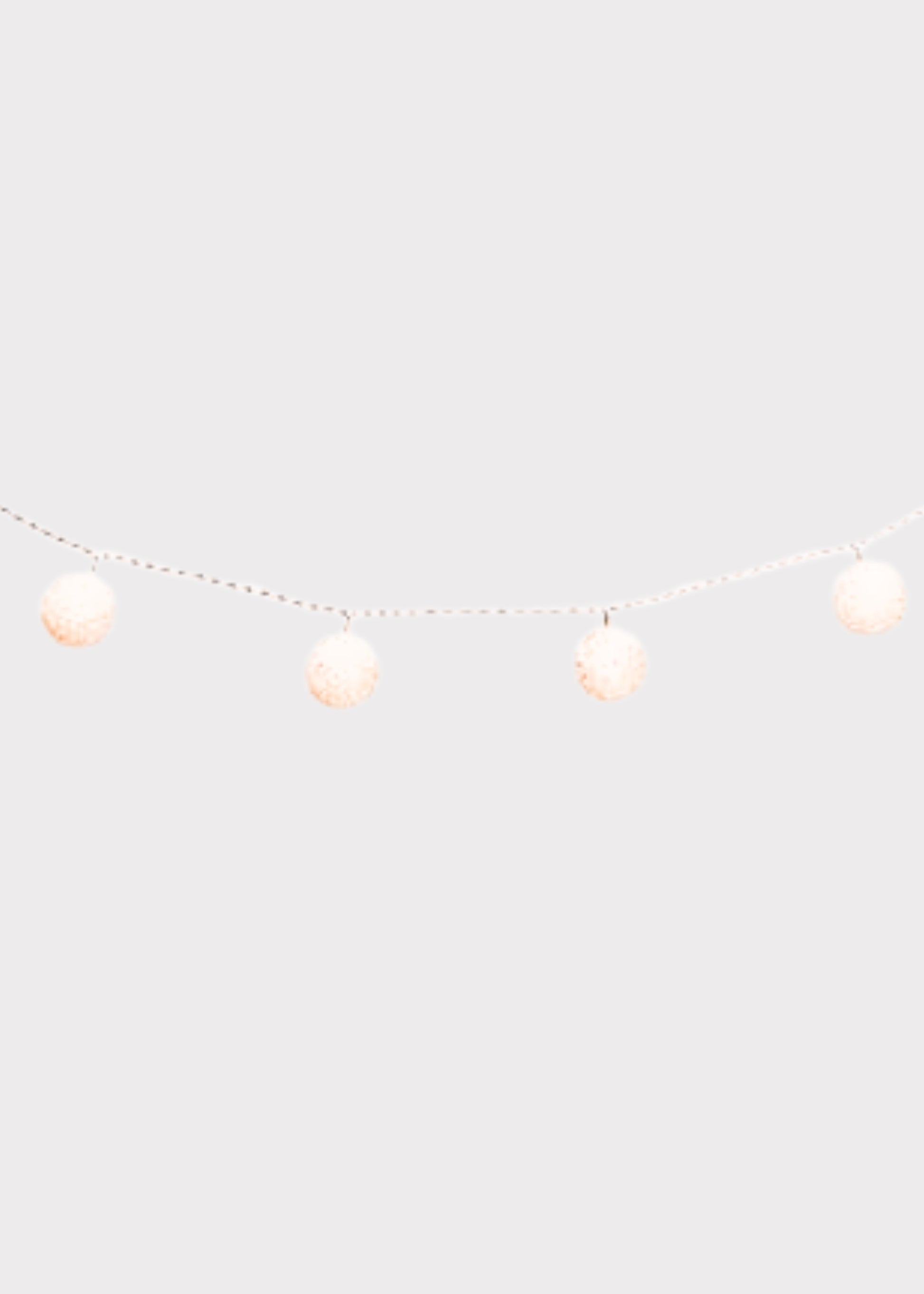 Pre-Lit Ball Ornament Garland with White Lights 