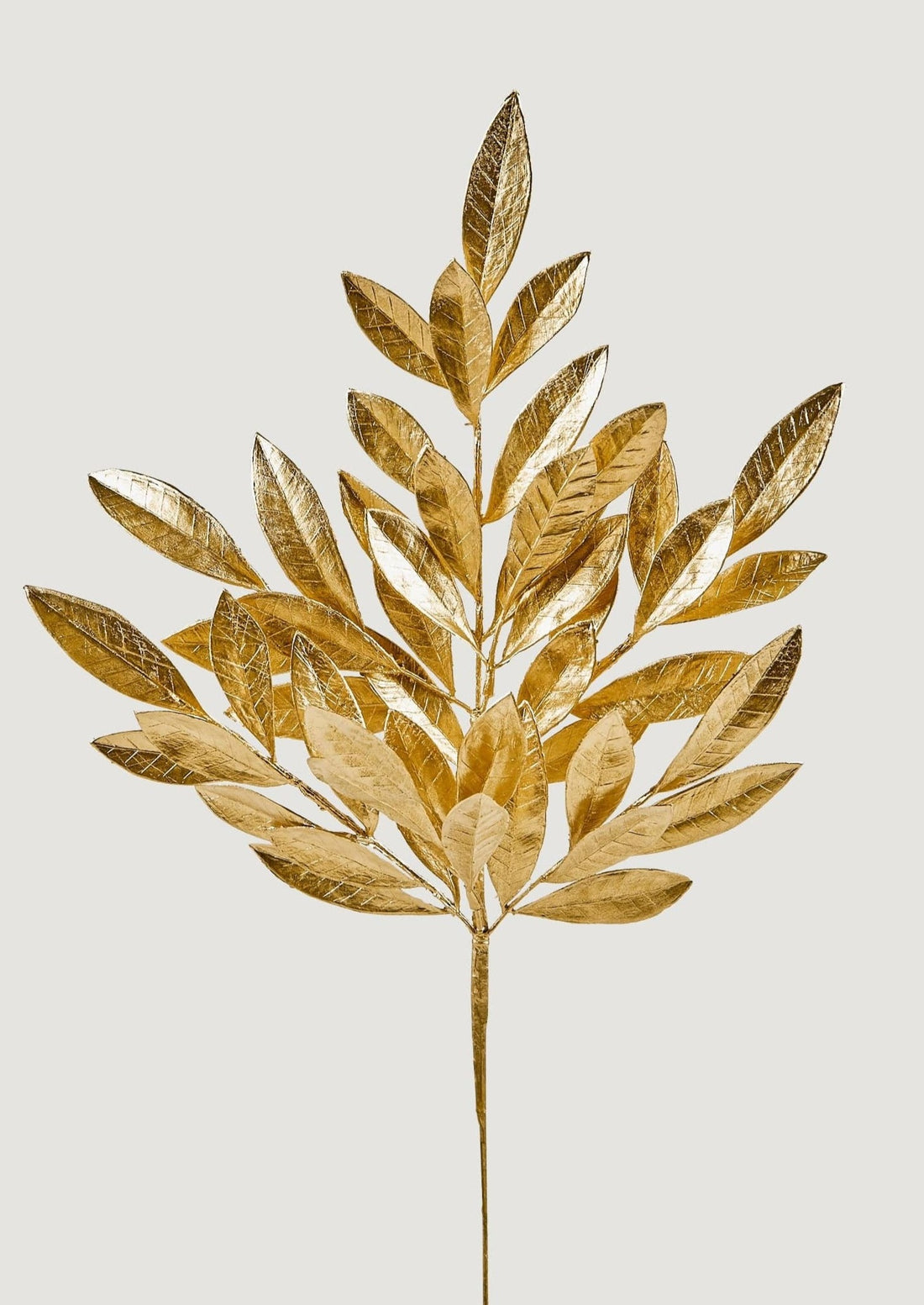 Artificial Holiday Foliage Gold Bay Leaf Spray at afloral