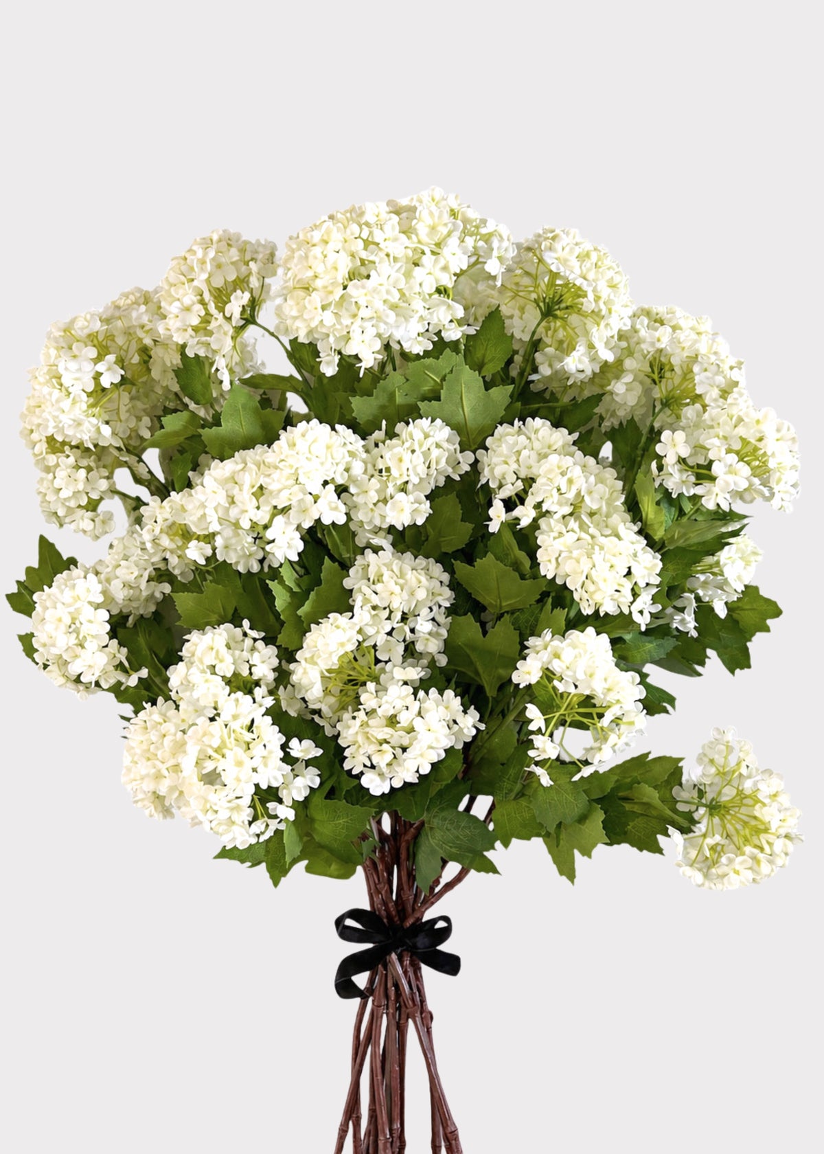 closeup of artificial snowball bundle
