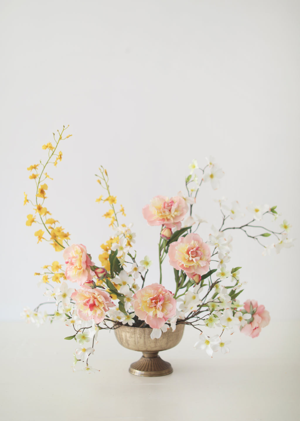 Styled Apricot Peonies