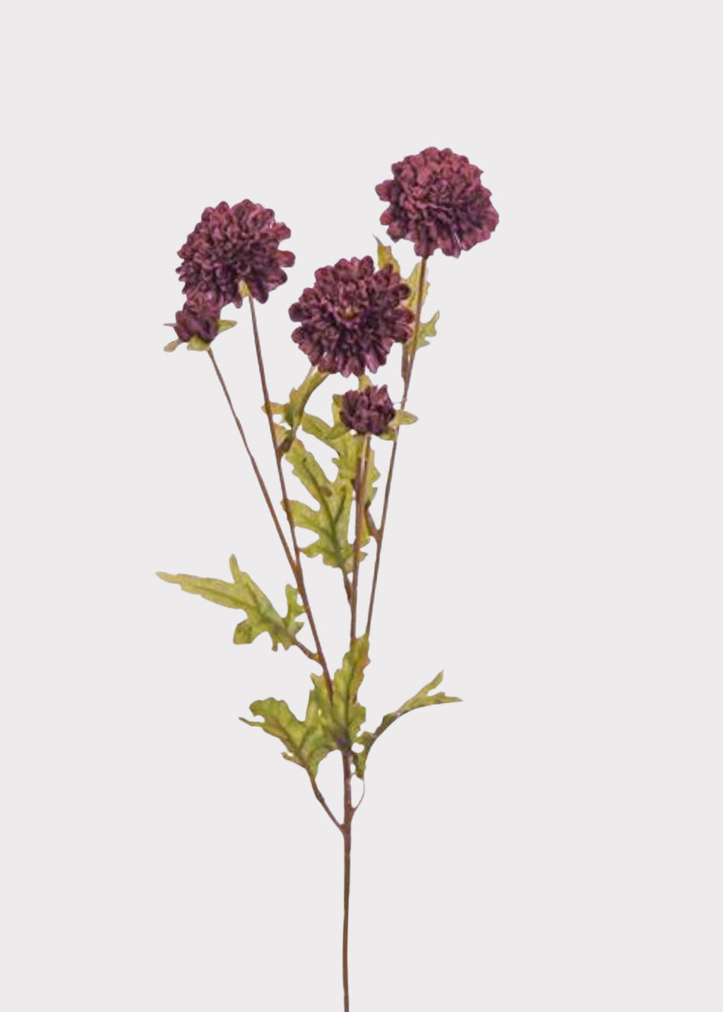 Chocolate Brown Artificial Pompon Mums