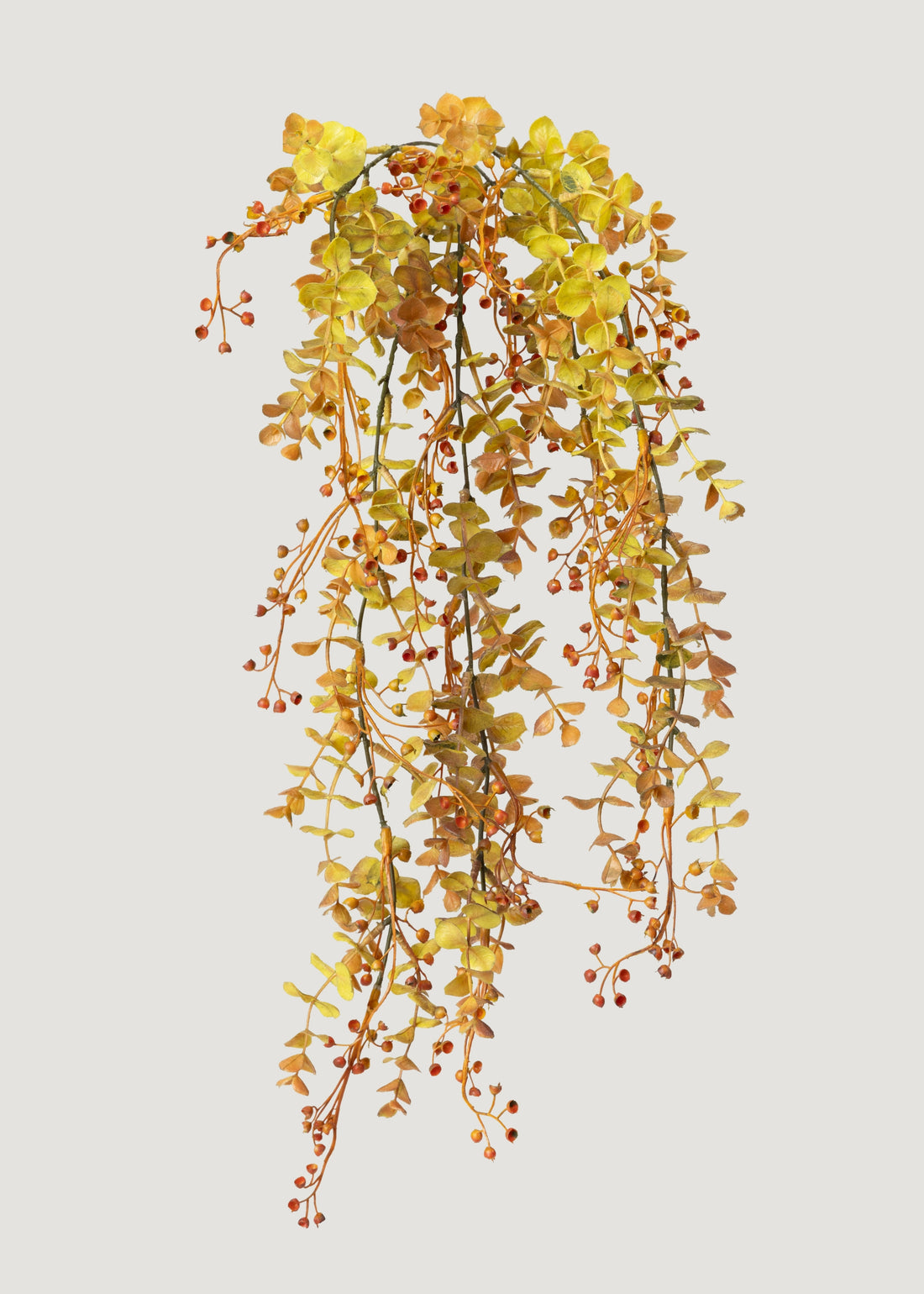 Autumn-Hued Fake Eucalyptus Hanging Bush