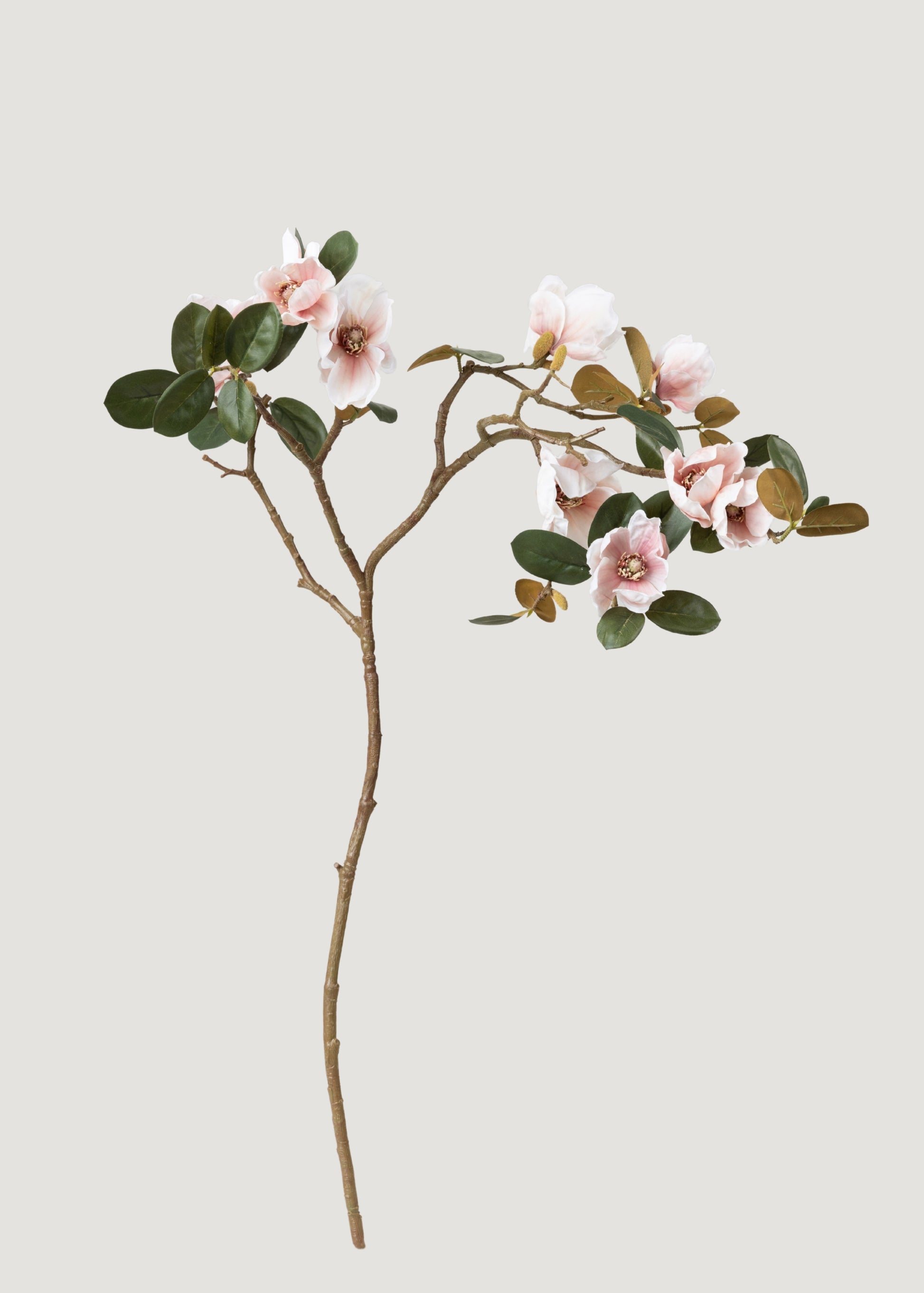 Artificial Blush Magnolia Flower Branch