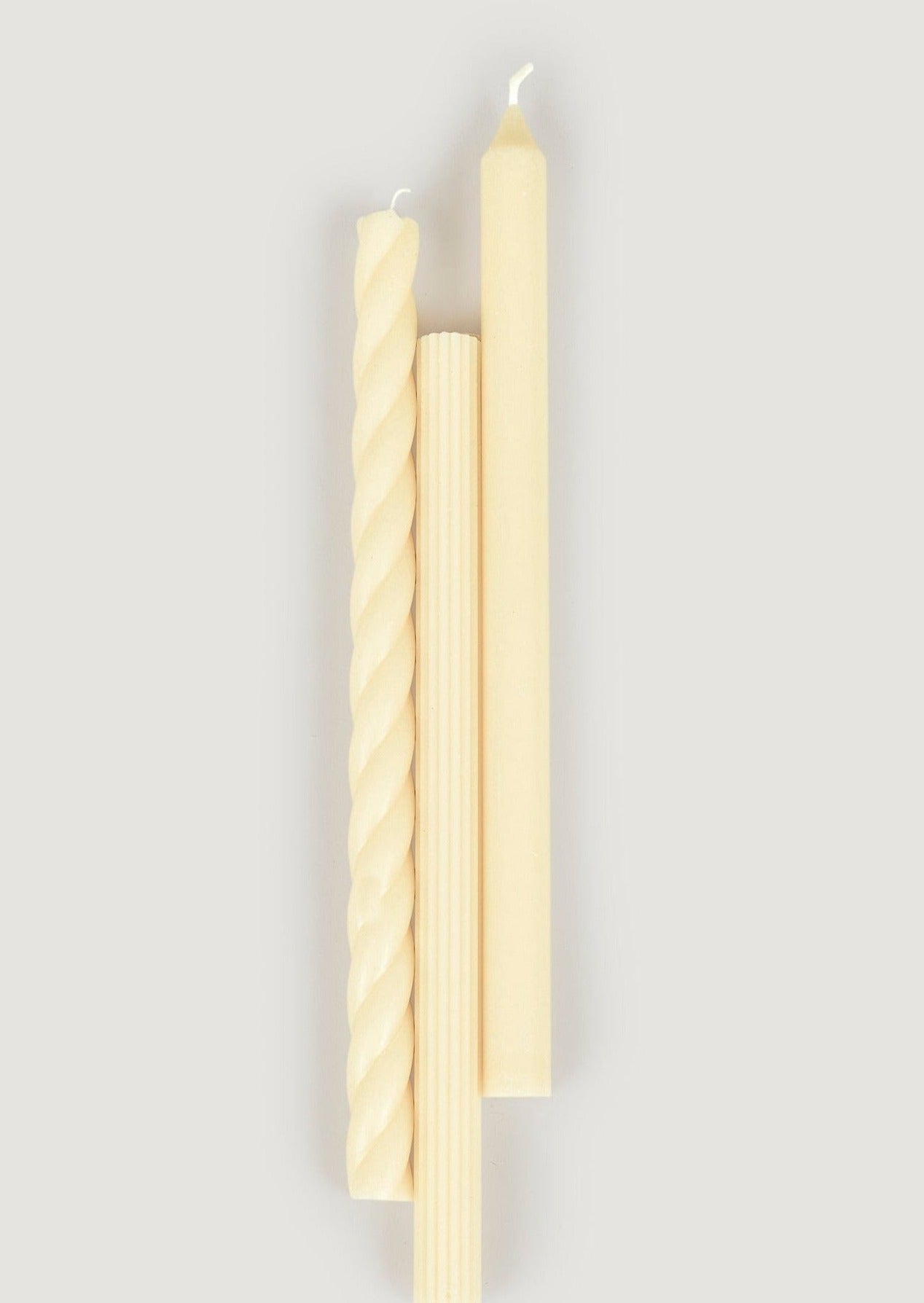 Afloral Taper Candle Set in Cream