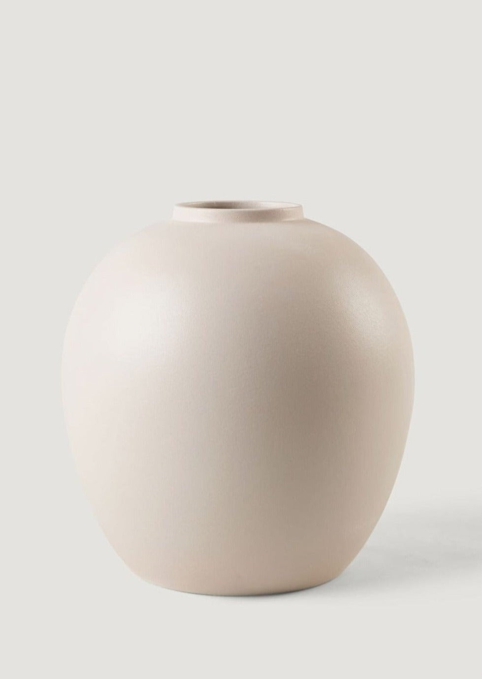 Exclusive Watertight Ceramic Large Round Vase in Matte Bailey Cream at Afloral