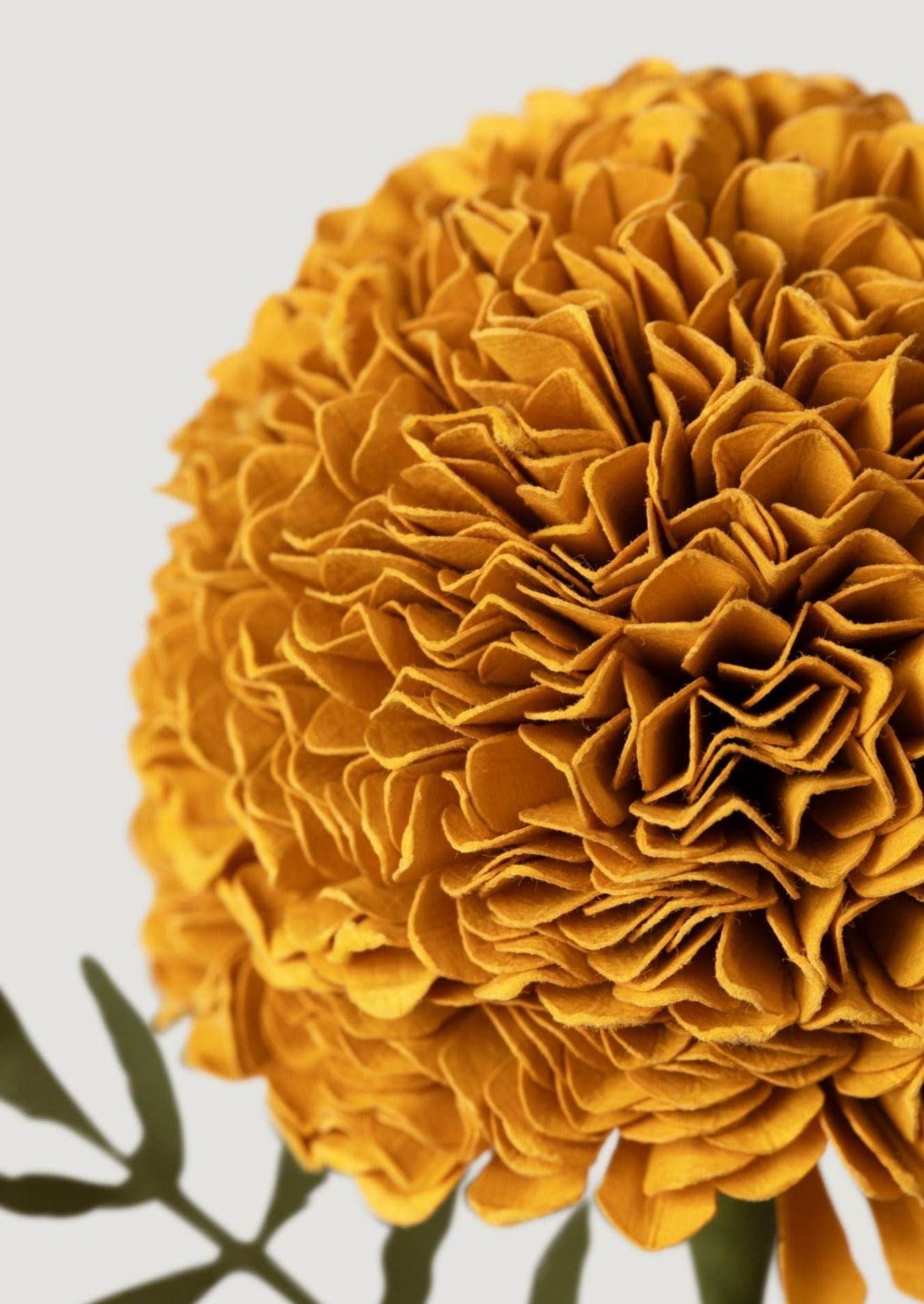 Faux Marigold Handmade Paper Flower