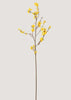 Blooming Faux Flowers Forsythia Branch in Yellow