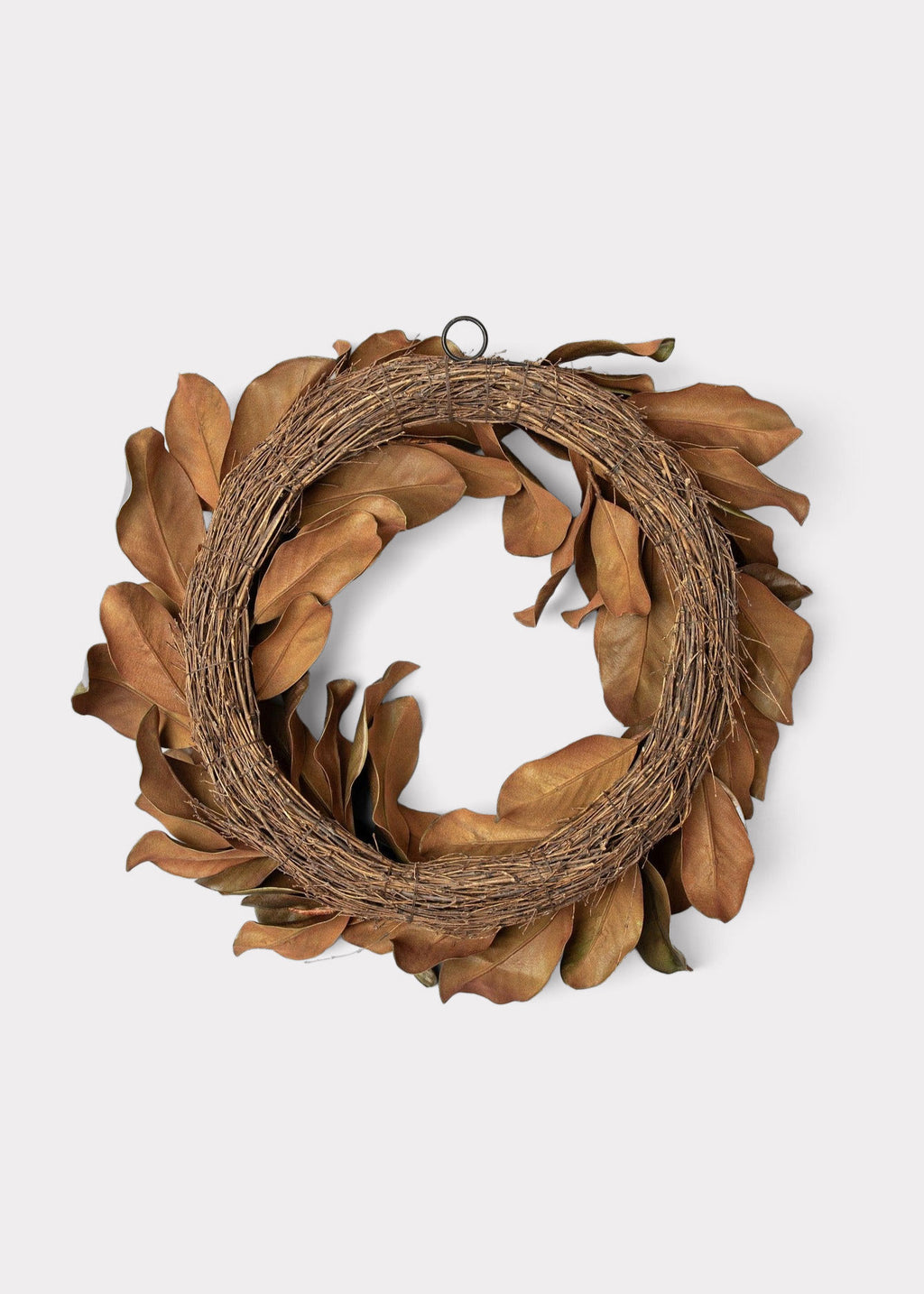 Back of the Faux Magnolia Wreath