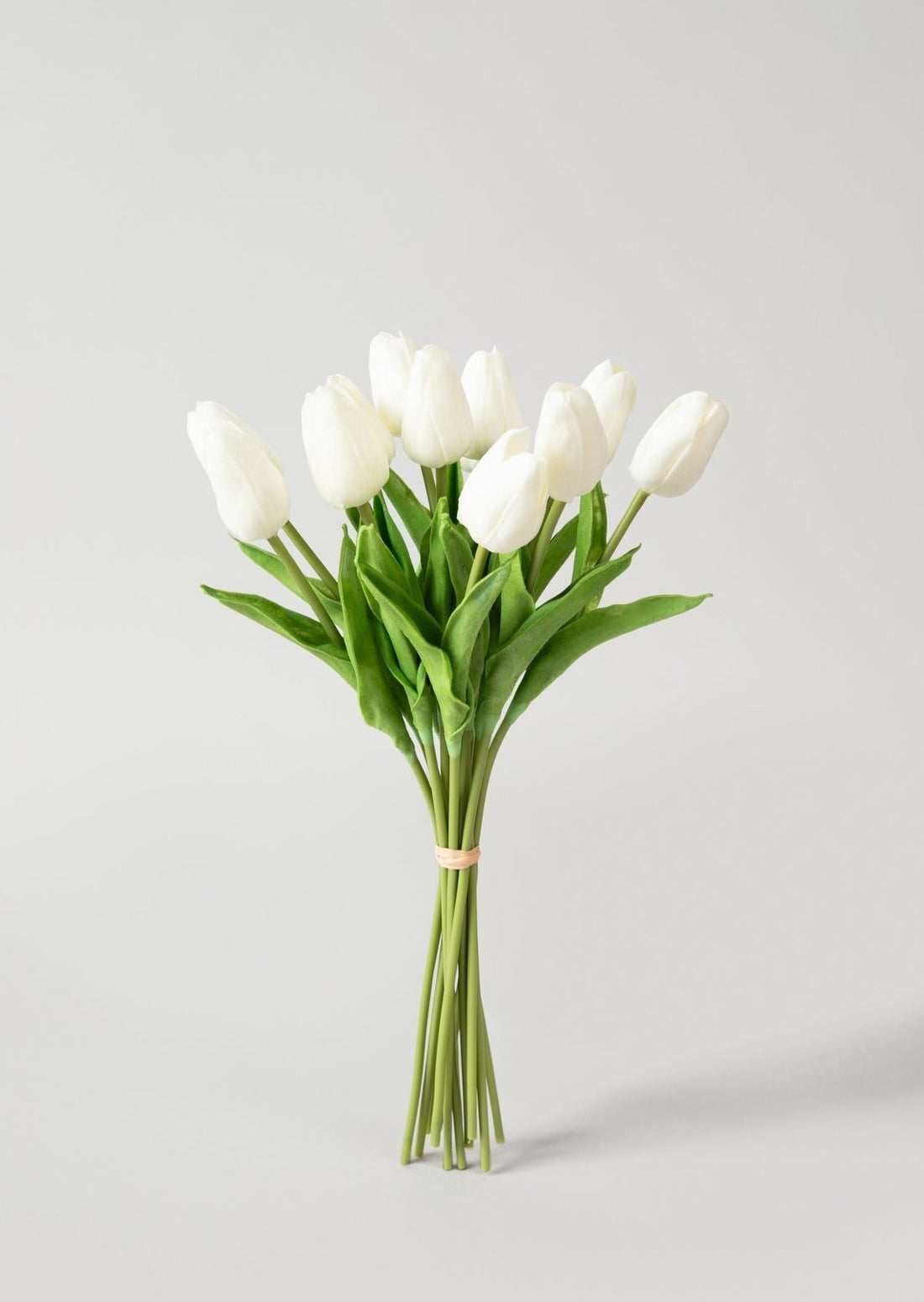 Flower Bundle of White Real Touch Tulips