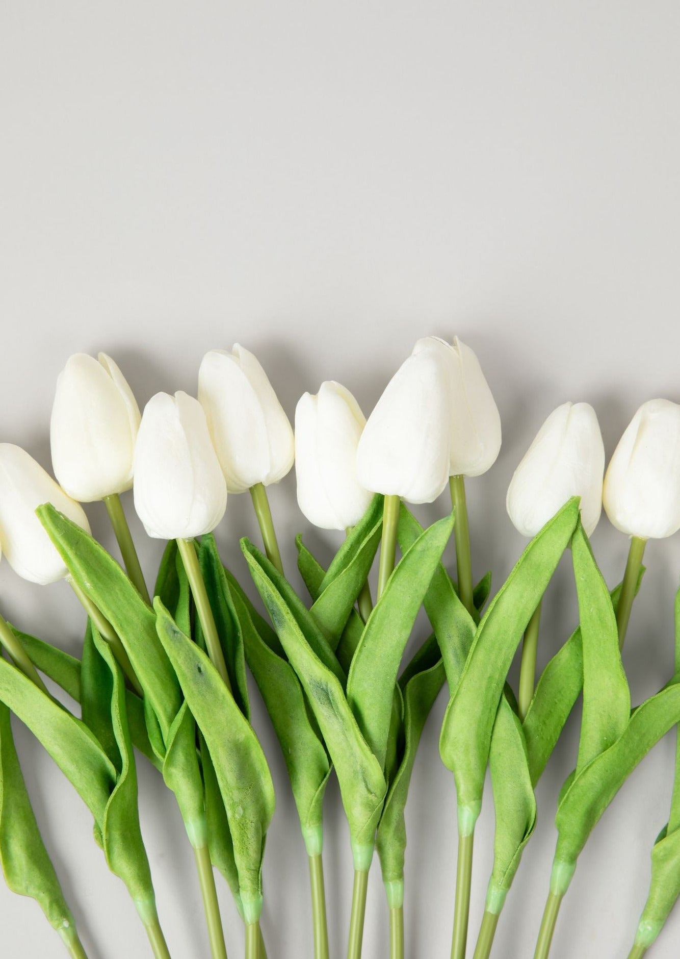 Real Touch Flowers White Faux Tulip Stems
