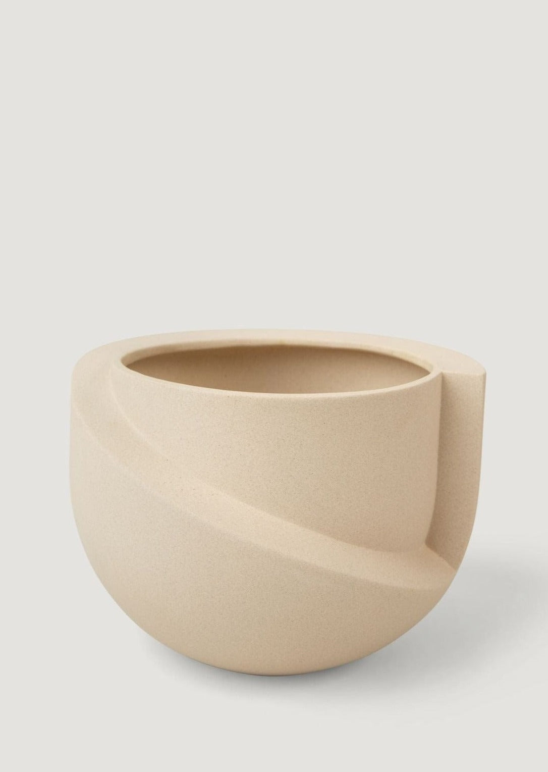 Matte Ceramic Vayu Tabletop Planter in Sand