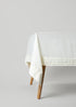 Malaika Linen Pleated Tablecloth in Ecru