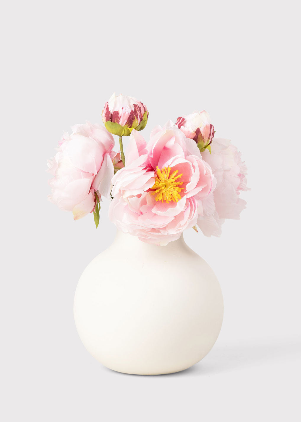 Peony Bundle in White Vase