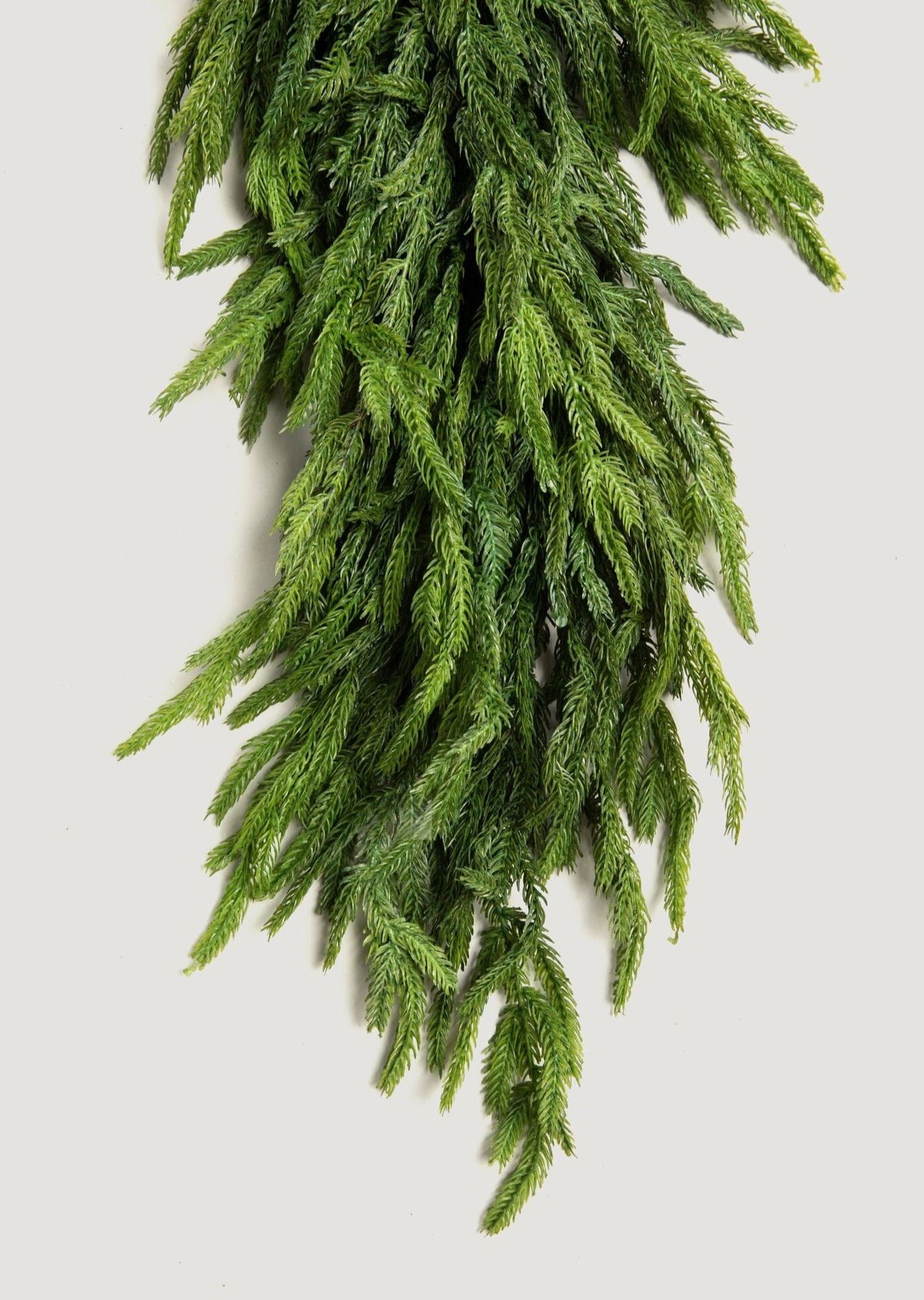 End of the Deluxe Artificial Norfolk Pine Garland
