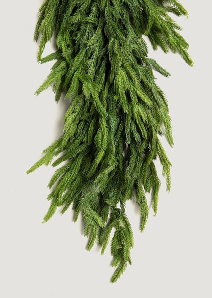 End of the Deluxe Artificial Norfolk Pine Garland