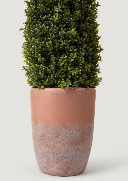 Faux Boxwood Topiary in Terra Cotta Pot