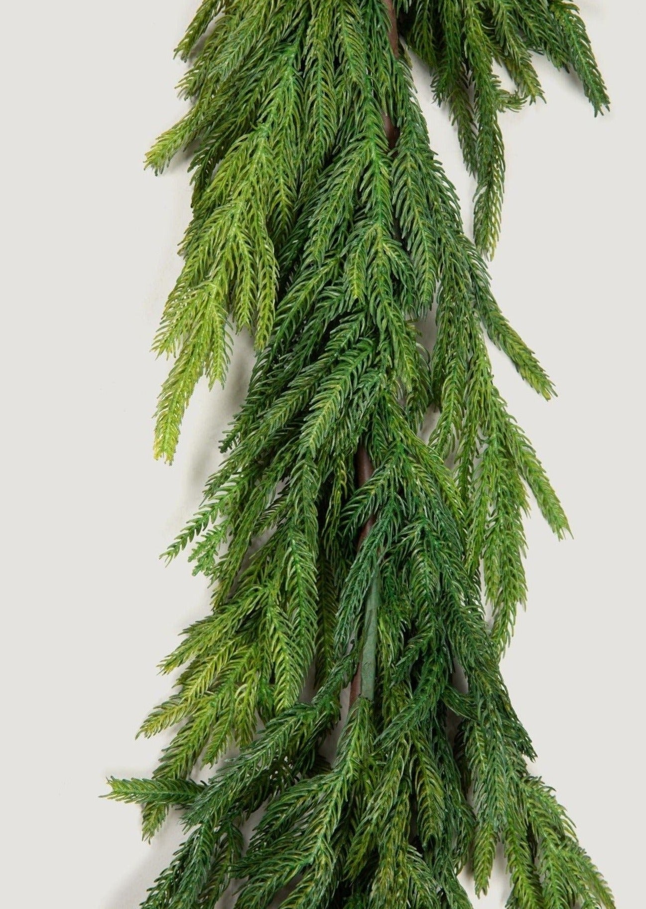 Faux Norfolk Pine Garland Closeup