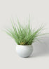 Luxe Faux Potted Plants Premade Grass in Cement Pot