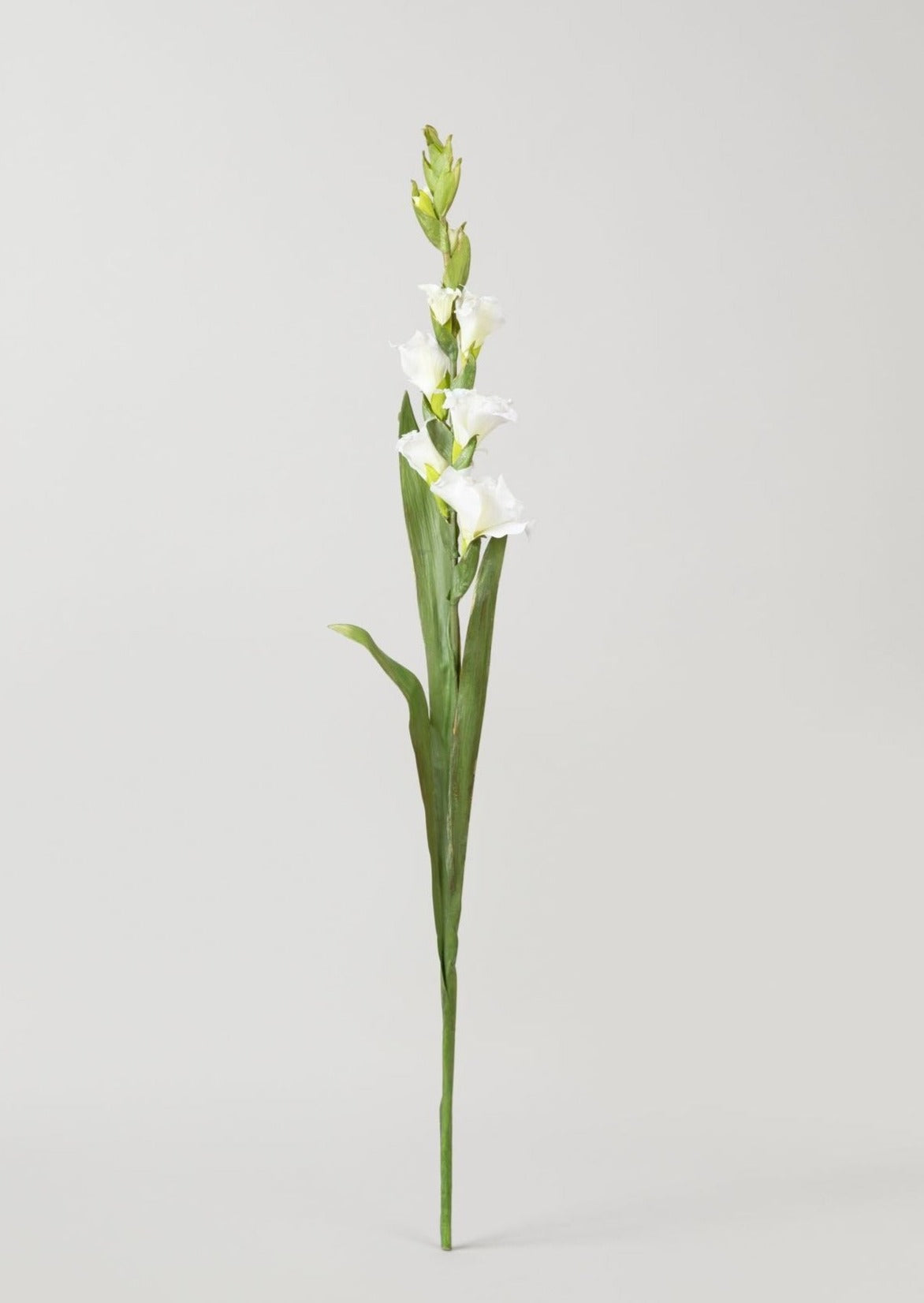 Artificial Blooming Gladiolus Stem in White