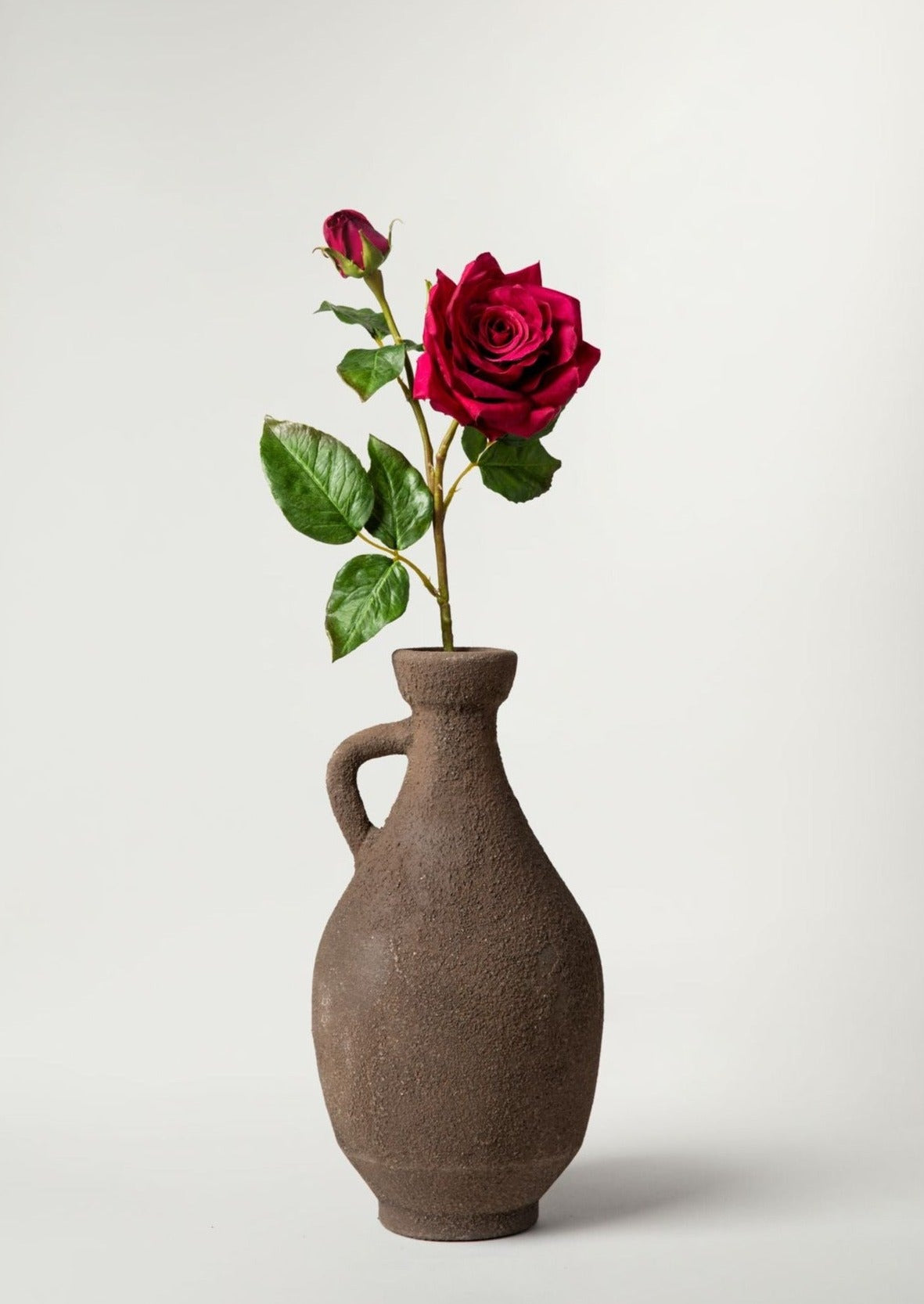 Faux Fuchsia Dutch Rose in the Amanda Vase