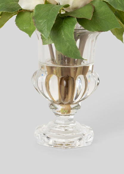 Glass Vase Artificial Rose Arrangement
