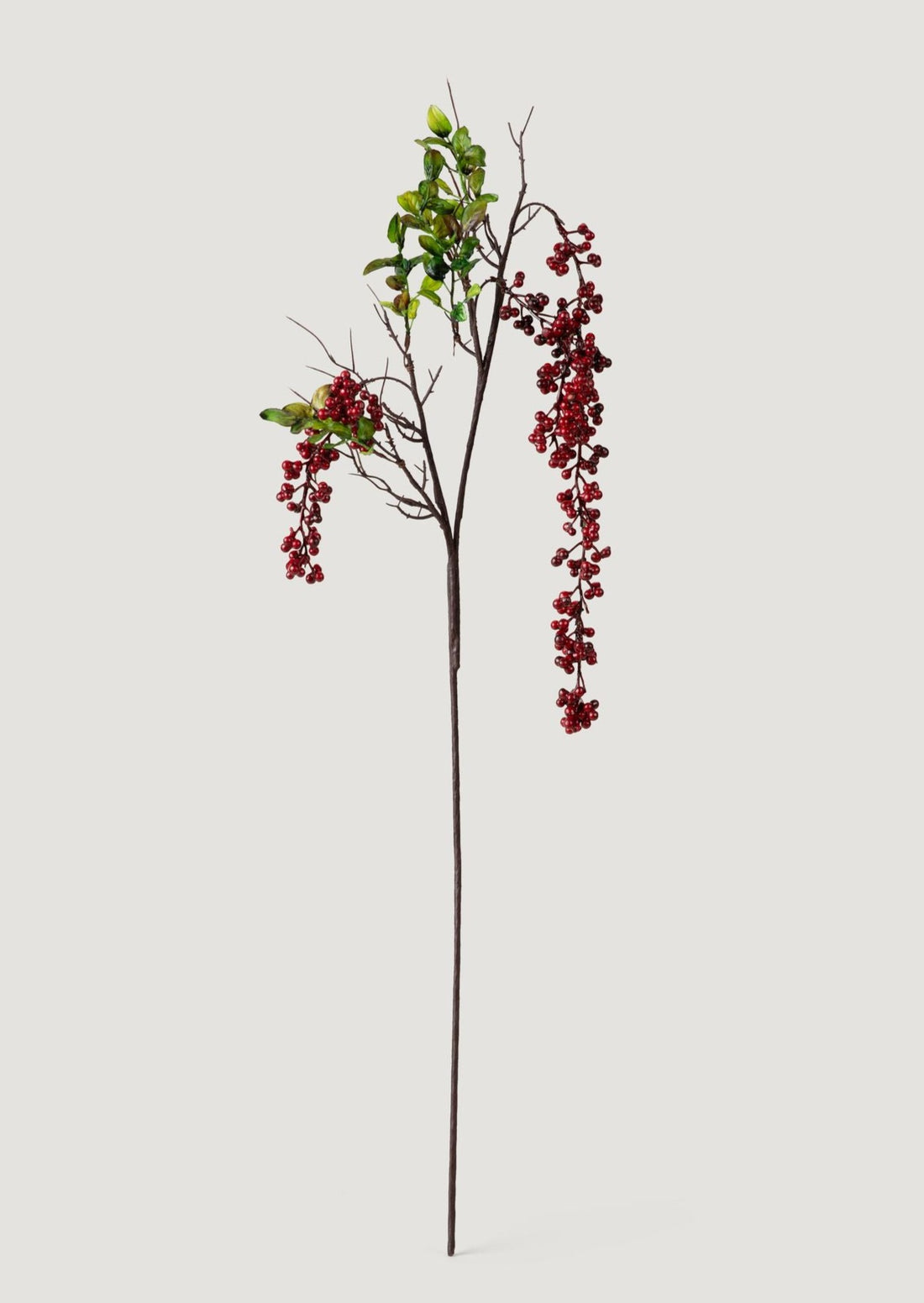 Burgundy Red Faux Hanging Berry Branch