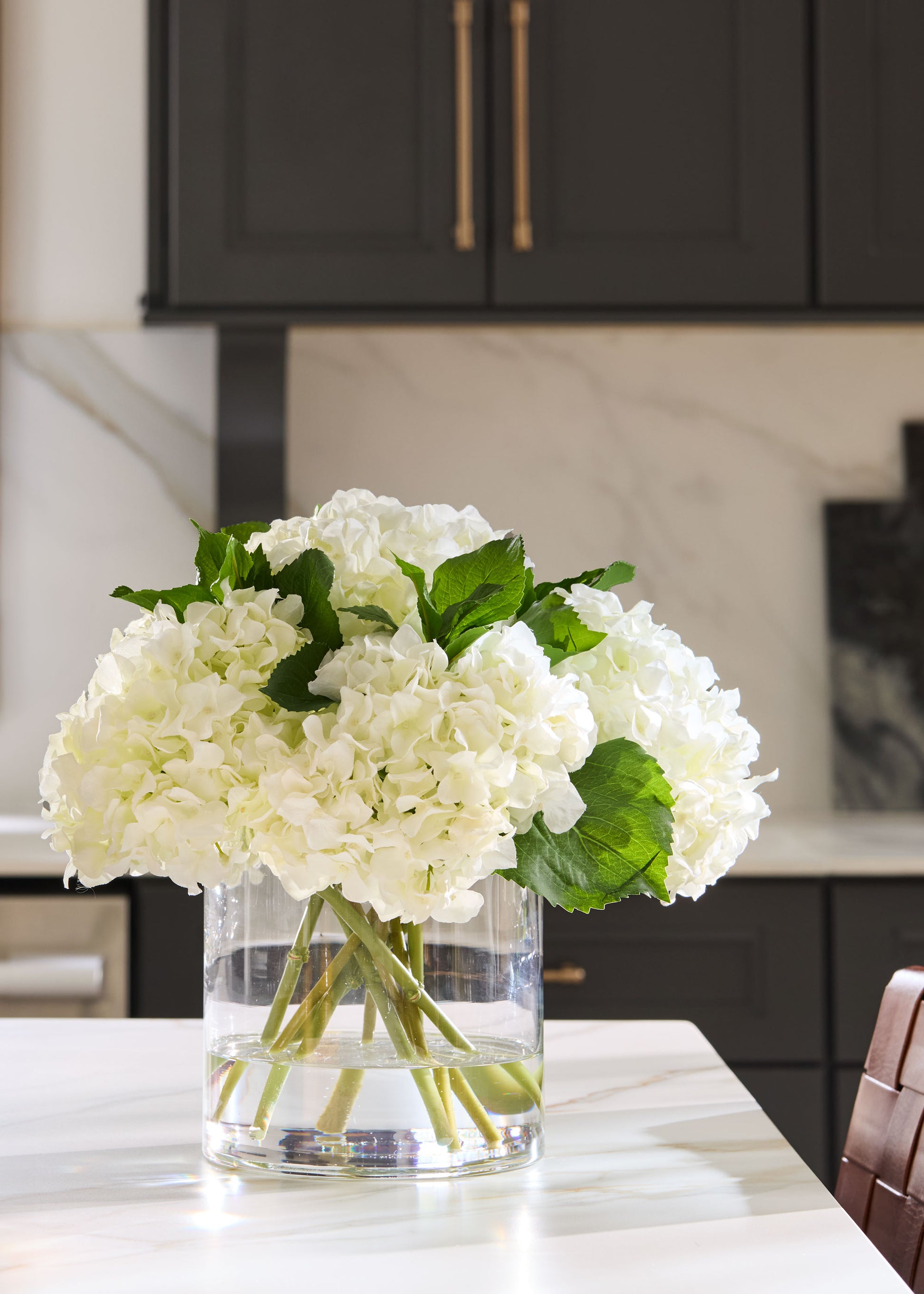 White Hydrangea Artificial Arrangement at Afloral