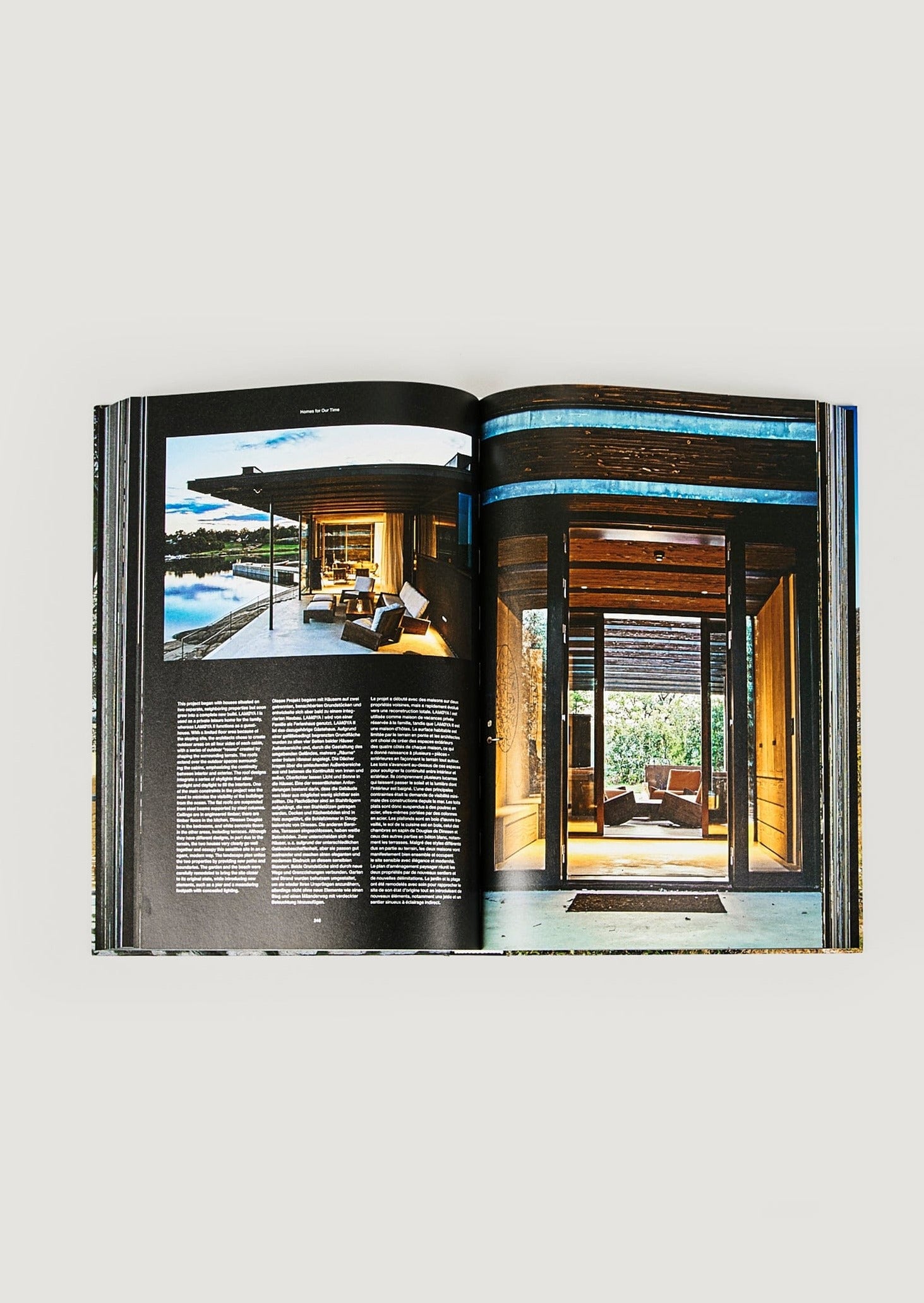 Afloral Coffee Table Books Open Page of Homes For Our Time