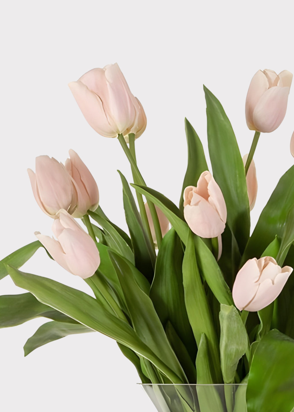 close-up of faux tulip arrangement