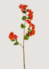 Faux Tropical Flowers Orange Bougainvillea Branch