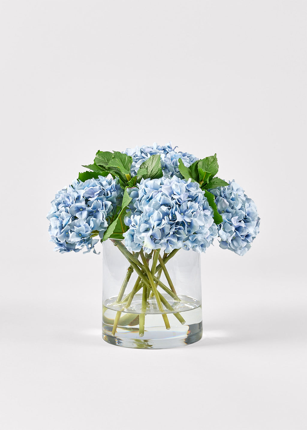 Faux Floral Arrangements Blue Hydrangea Flowers in Vase at Afloral