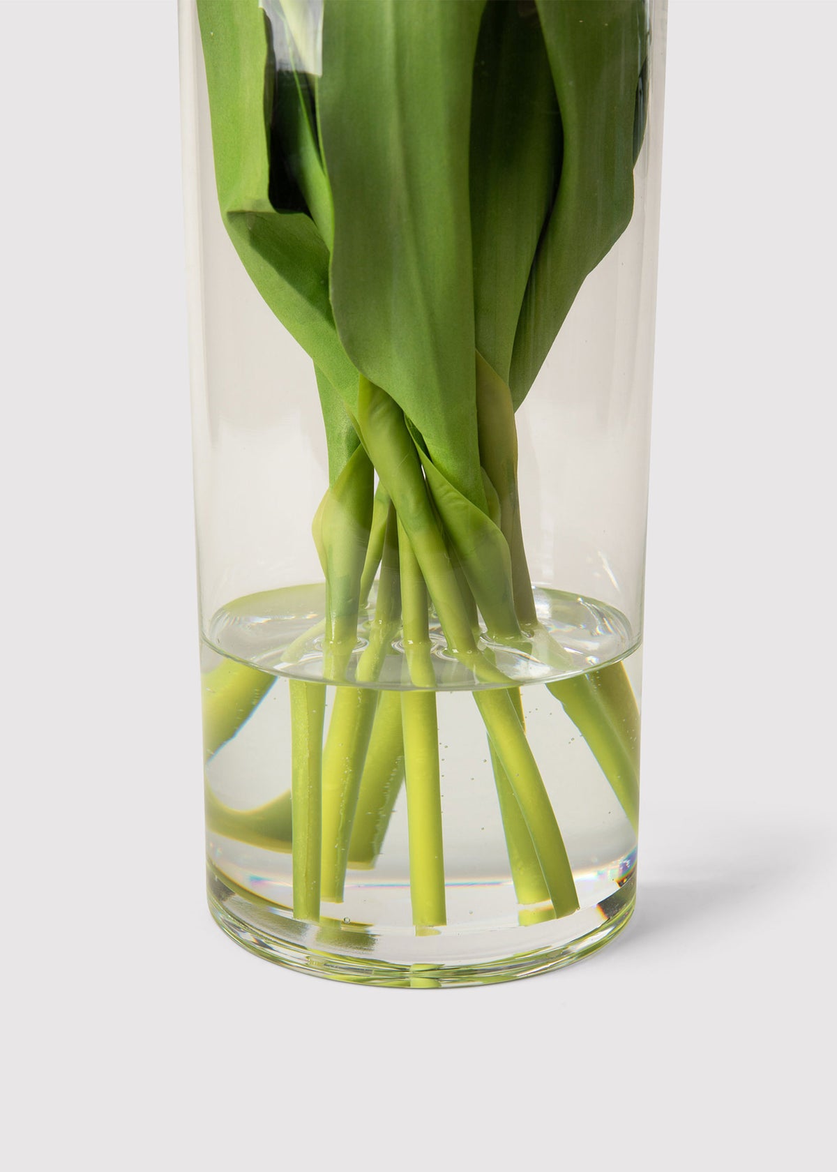 Mauve Tulips in Glass Vase | Artificial Flower Arrangements