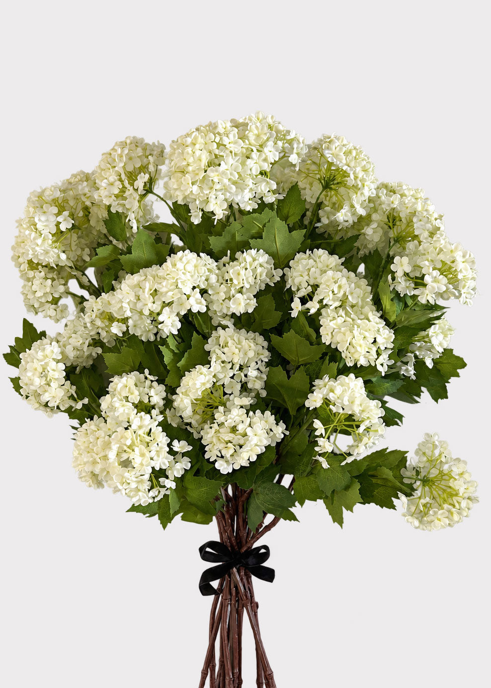 closeup of artificial snowball bundle