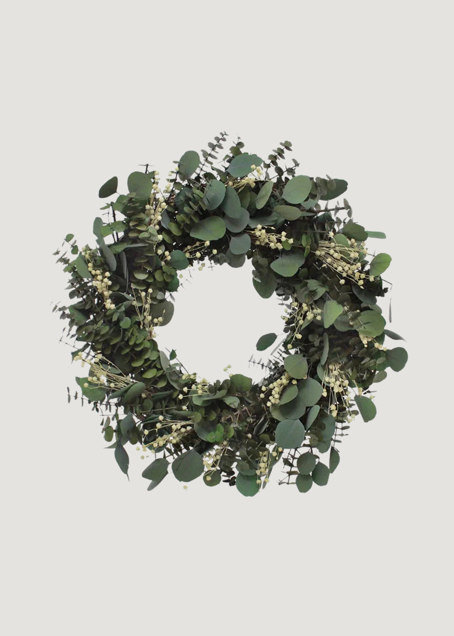 Preserved Eucalyptus Leaf and Flax Wreath