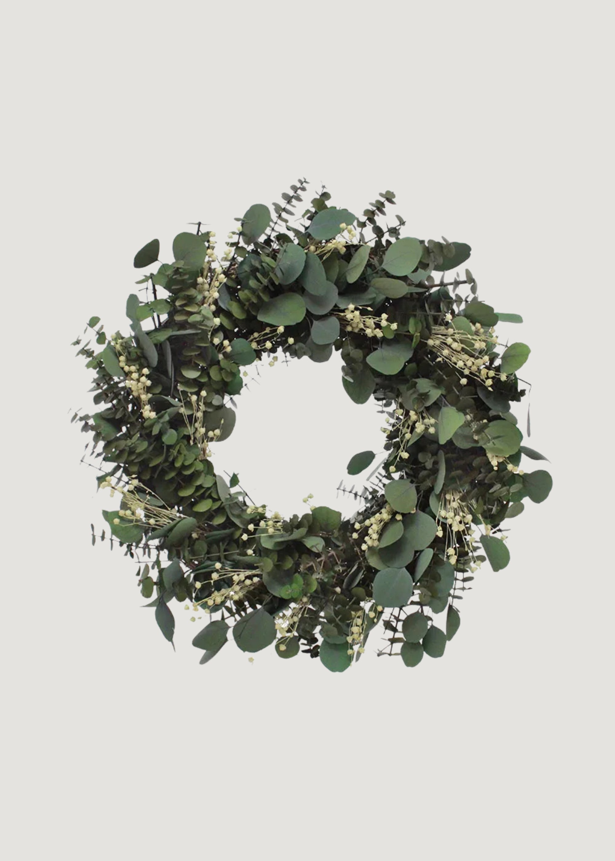 Preserved Eucalyptus Leaf and Flax Wreath