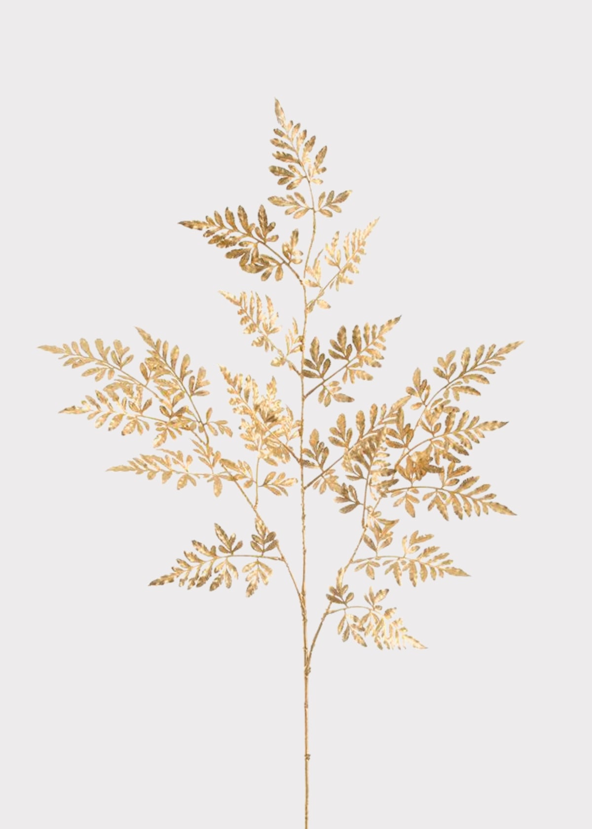 Artificial Fern Branch in Holiday Metallic Gold