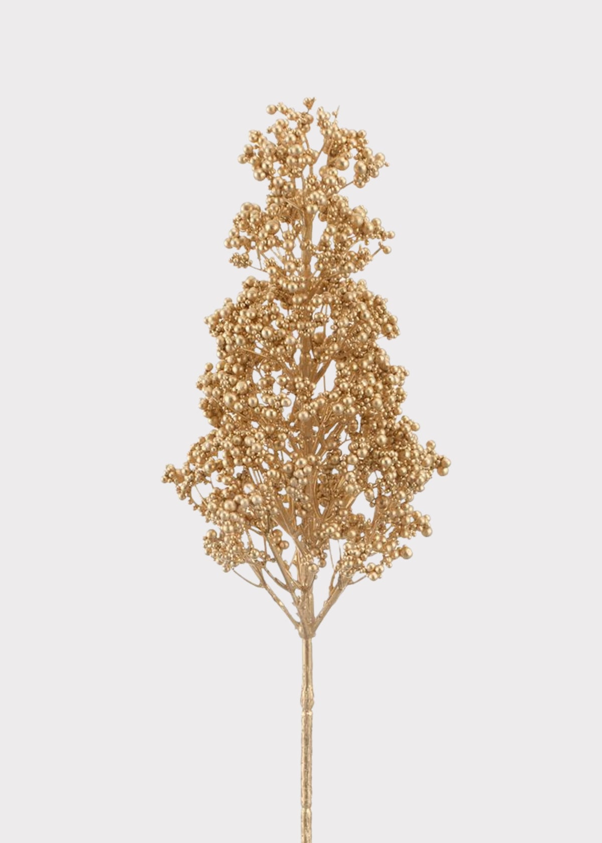 Metallic Gold Fake Skimmia Christmas Flower Stem