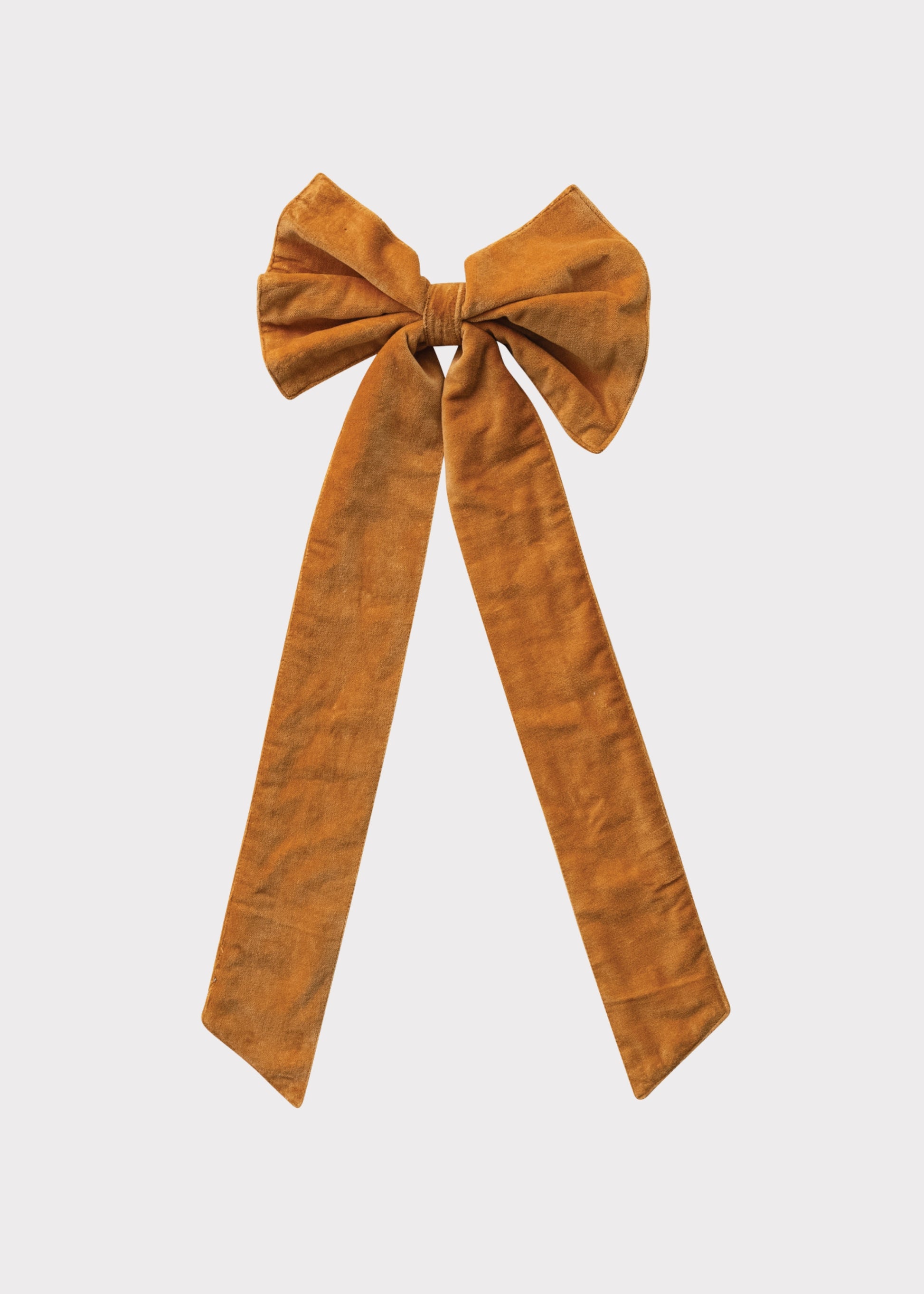 Warm Golden Mustard Bow Ornament with Clip
