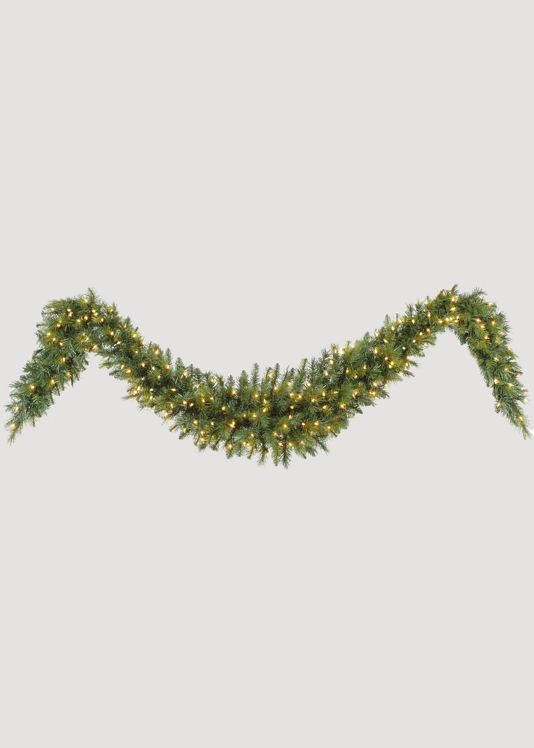 Pre-Lit Artificial Douglas Fir Garland with LED Christmas Lights