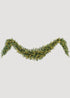 Pre-Lit Artificial Douglas Fir Garland with LED Christmas Lights