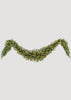 Pre-Lit Artificial Douglas Fir Garland with LED Christmas Lights
