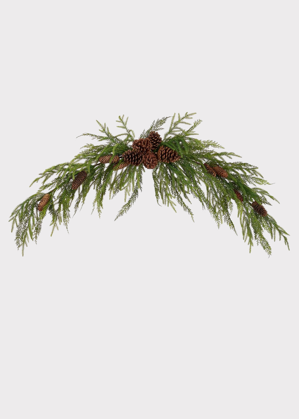 Artificial Winter Pine and Cone Mantel Swag